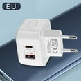 thumbnail image 2 of Charger Block for Galaxy S25 Plus S25 Ultra S24 Ultra FE A16 5G A15 A35, 2Pack 20W Euro USB A & USB C Fast Charging EU Wall Charger Phone Europe Travel Plug Adapter for Phone 16 15(EU), 2 of 9