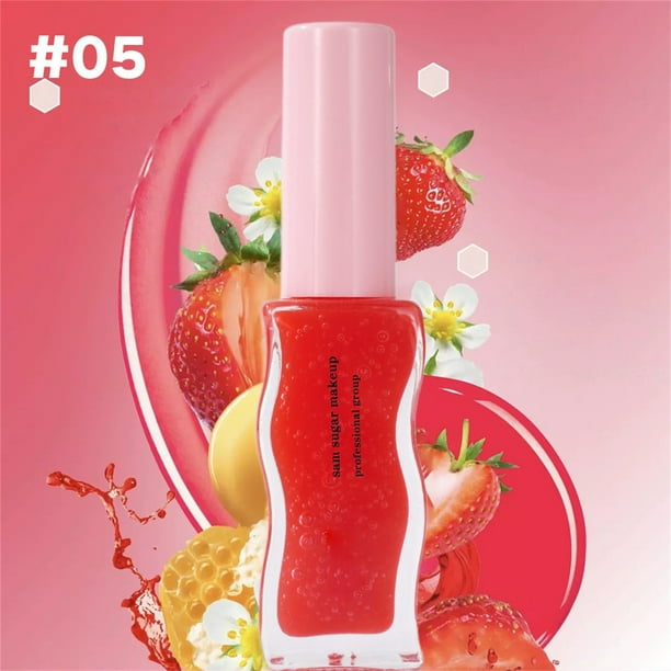Lápiz labial líquido con temperatura hidratante de miel de frutas, Color miel, maquillaje de labios hidratante de larga duración, aceite de labios 8ml