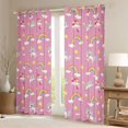thumbnail image 2 of Feelyou Funny Cartoon Unicorn Black Out Curtains, Cute Rainbow Stars Cloud Curtains Pack of 2 (42x63 Each), Kawaii Animal Lover Bedroom Curtains, Blackout Curtains Room Decor, 2 of 6