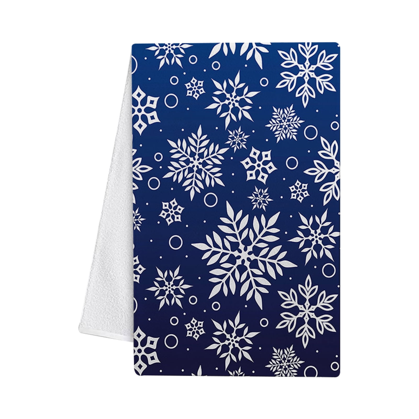 SNOWPOP BLUE Linen Kitchen Towels - Exclusive Designs Tea Towels - 100%  Linen Dishtowels - Elegant Holidays Dish Towels - Christmas Kitchen Hand  Towels - XMAS House Decoration Gifts