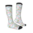 thumbnail image 3 of Fotbe Love You Rabbit print Women's Men's Novelty Crew Socks Cotton Socks Knee High Socks for Walking,Running,Nurses,Pregnancy, 3 of 8