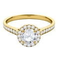 thumbnail image 2 of Aonejewelry 0.75 Ct. Ttw Halo Diamond Wedding Engagement Ring In 14k Solid Yellow Gold, 2 of 4