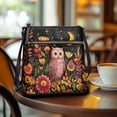 thumbnail image 3 of Tutolipy Waterproof Women PU Shoulder Bag for Short Trips Daily Storage, PU Leather Waterproof Material Purse Satchel, Owl Starry Sky Pattern Design, 3 of 7