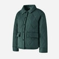 thumbnail image 2 of Usmixi Puffer Jacket for Women Womens Quilted Lightweight Puffer Jacket Casual Solid Long Sleeve Cotton Coats Button Down Lapel Padded Outerwear with Pocket Winter Puffer Jacket, 2 of 4