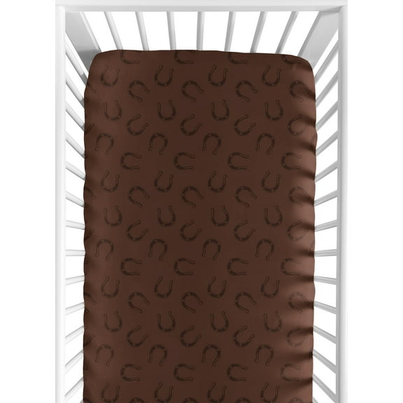 Sweet Jojo Designs Wild West Cowboy Brown Fitted Crib Sheet