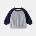 thumbnail image 2 of Chandail à Col Rond à Manches Raglan pour Garçons avec Motif Brodé Coupe Ample Haut Décontracté Enfants, 2 of 7
