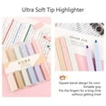 thumbnail image 1 of 6 Color Highlighter Set 6 Color Highlighter Set Soft Highlighter Marker Pens Aesthetic Pastel Colours Diary Planner Notes Office School Supplies, 1 of 8