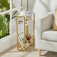 thumbnail image 3 of Narrow Side Table with Magazine Holder - Small Space Accent Table, 3 of 8