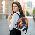 thumbnail image 6 of FORMRS Mini Backpack Purse for Women Travel Daypack Casual Shoulder Bag, Green Abstract Wavy, 6 of 7