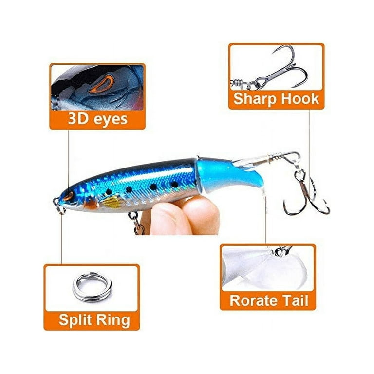 Fishing Lures Baits Whopper Plopper Bass Lure 0.46oz/3.94 inch Artificial Hard Bait Topwater Floating Fishing Lures 10pcs