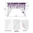 thumbnail image 5 of Purple Spring Botanical Swag Valances for Windows, Small Curtains Drapes, Weeping Eucalyptus Butterfly Kitchen Window Curtains Over Sink Window Treatment Valance for Bedroom/Bathroom 56"x36", 5 of 5