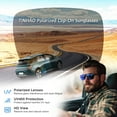 thumbnail image 4 of TINHAO Polarized Clip-on Sunglasses Flip Up UV400 Protection Clip Rimless Sunglasses over Prescription Glasses, 4 of 7