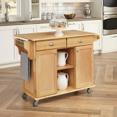 August Grove Lili Kitchen Island With Wood Top August Grove Lili Kitchen Island With Wood Top