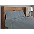 thumbnail image 3 of Royale Linens Soft Tees Cotton Modal Jersey Knit Sheet Set, Twin, Chambray Blue, 3 of 4