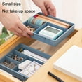 thumbnail image 3 of Naturegr 4 Grids Drawer Organizer Dirt-proof PP Home Office Drawer Tray Divider for Dorm, 3 of 8