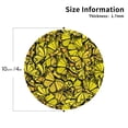 thumbnail image 2 of Naloa Yellow Butterflies Leather Coasters for Drinks, Durable Drink Coasters 4 Set for Tabletop Protection, Luxurious Home Décor and Housewarming Gift ( {designName})Round Shape, 2 of 6