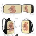 thumbnail image 7 of Yuyamidu Capybara Backpack School Set 3Pcs with Lunch Box Pencil Case Sports Bookbag Back Pack Lightweight Casual Daypacks for Elementary Primary Middle School, 7 of 7