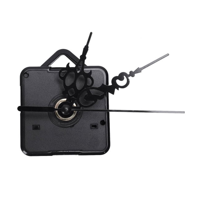 Mecanismo de movimiento de reloj de pared de cuarzo negro, kit de reparación de bricolaje, mecanismo de movimiento de reloj