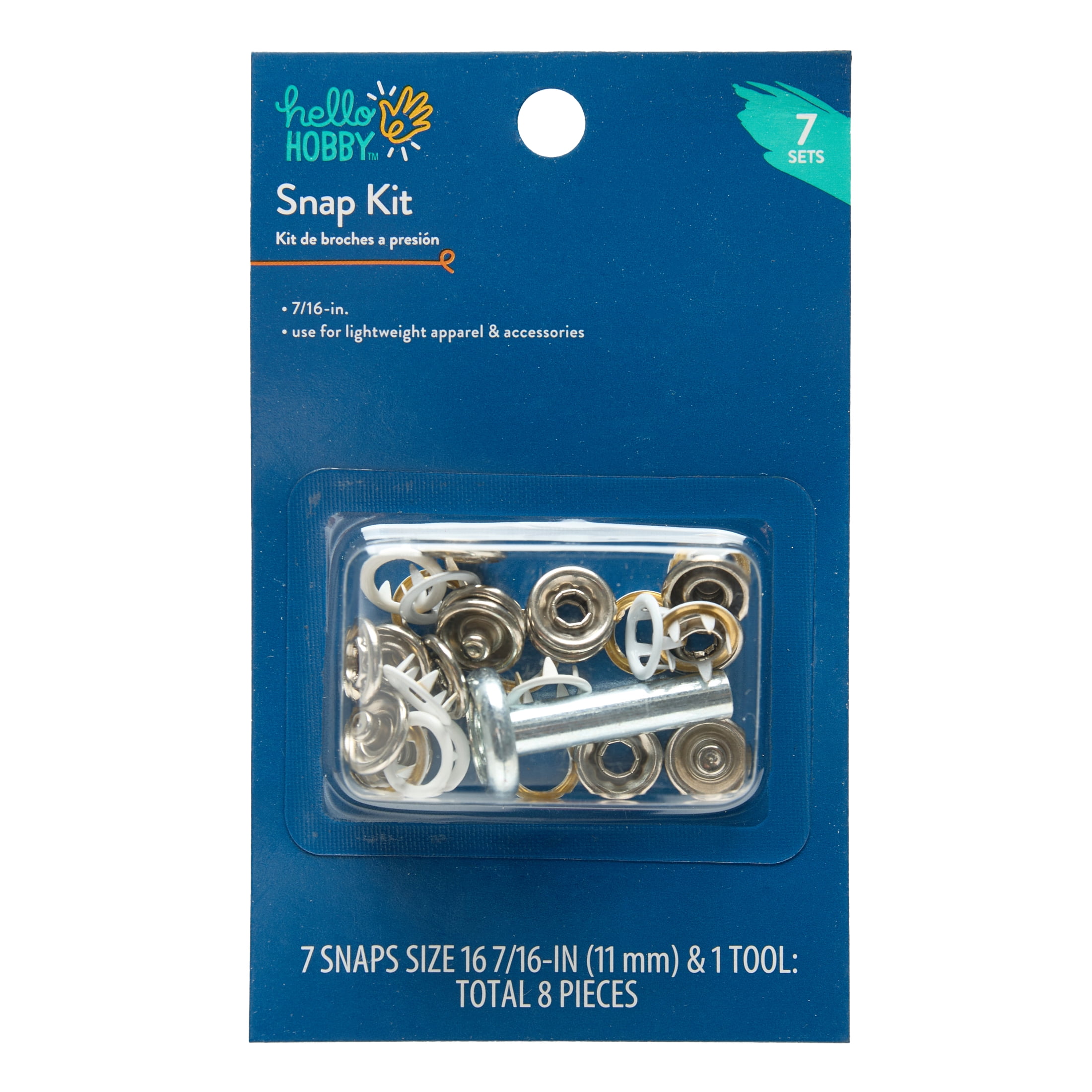 (2 pack) Hello Hobby Wht Snap Fastnrs