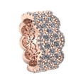 thumbnail image 3 of Natural 5.00Ct Round Cut Diamond Cluster Anniversary Wedding Eternity Band Ring 14k Gold IJ I1, 3 of 3
