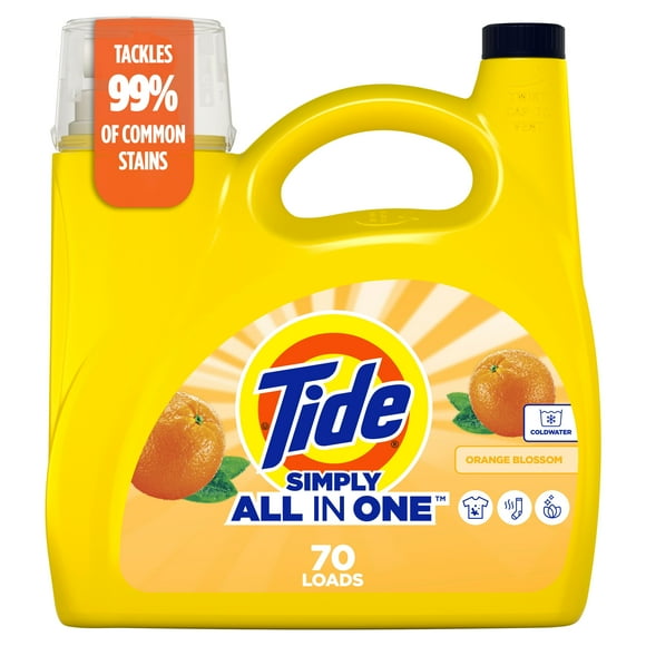 Détergent à lessive liquide Tide Simply Tout-en-un, parfum Fleur d’oranger