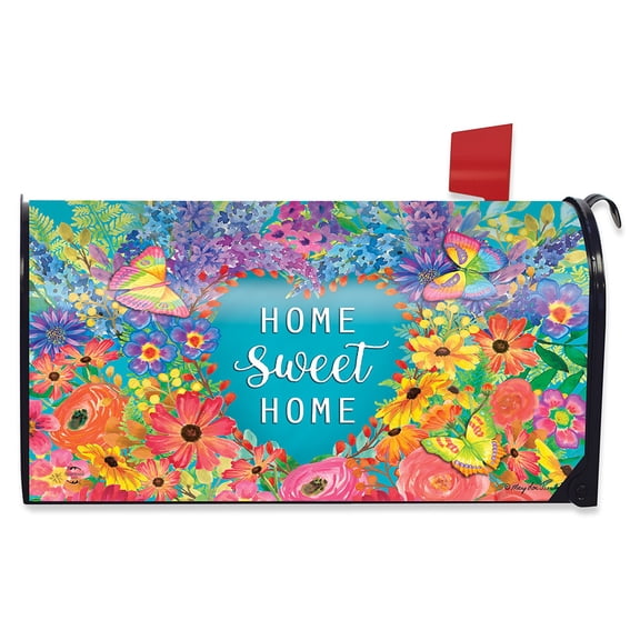 Briarwood Lane Floral Home Sweet Home Spring Mailbox Cover