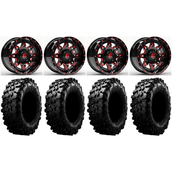 Fuel Lethal Red 15" Wheels 31" Carnivore Tires Polaris RZR XP 1000 / PRO XP / Ranger XP 900/1000