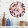thumbnail image 3 of Yayeee Wall Clock Battery Operated 9.5" Silent Quartz Non-Ticking for Living Room Decor, Pink Halloween Ghosts, 3 of 8