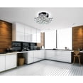 thumbnail image 4 of CWI Lighting Queen 4 Light Transitional Metal Flush Mount in Chrome, 4 of 7