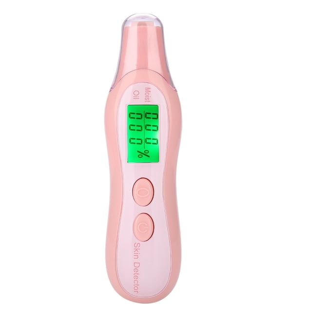 Analizador de aceite de agua de humedad facial probador de sensor de piel de precisión con pantalla LCD digital rosa