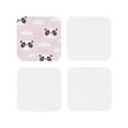 thumbnail image 2 of Kll Square Drink Coasters Set Of 4,Pu Leather Absorbent Coasters Set Decorative Coffee Cup Coasters Housewarming Gift For Home Decor-Cute Panda, 2 of 9