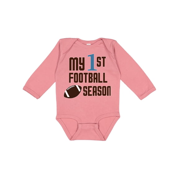 Inktastic My First Football Season Boys or Girls Long Sleeve Baby Bodysuit