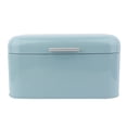 thumbnail image 2 of Bread Box Solid Color Retro Metal Bread Bin Box Large Capacity Kitchen Storage Container(Blue), 2 of 8