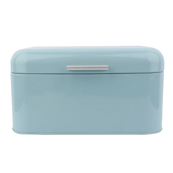 Leylor Boîte de Rangement pour Le Pain, boîte à Pain en métal rétro de Couleur Unie, Grande capacité, récipient de Rangement pour la Cuisine(Bleu)
