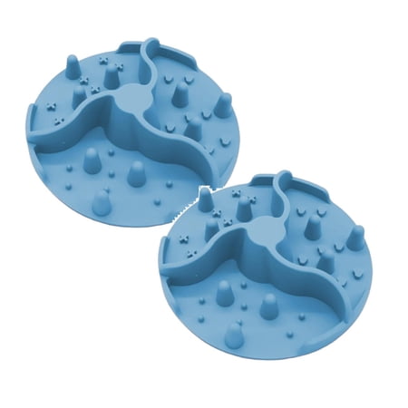 2Pcs 2026 Pet Lick Pad Silicone Pet Slow Food Tableware Bowl Dog Lick Pad Slow Food Pad Detachable Slow Food Pad Suitable For Dogs And Cats To Fast Food. Pet Supplies Suitable For Cute Pets