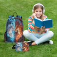 thumbnail image 7 of ALAZA Tigers with Water Fire School Backpack Lunch Box Set Student Bookbag, 7 of 7