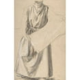 thumbnail image 2 of Romain Cazes 17x24 Gold Ornate Framed and Double Matted Museum Art Print Titled - Study of a Standing Figure (1828-81), 2 of 4