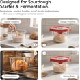 thumbnail image 4 of Genicook 2-Piece Borosilicate Glass Measuring Cup Set with Secure Snap Lids, 4 of 11