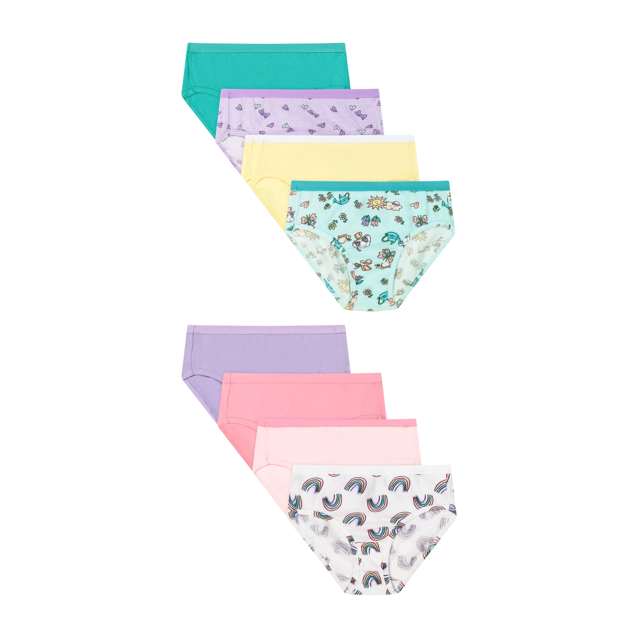 Hanes Infants/Toddlers Underwear Briefs Pack, 8-Pack, Cotton Stretch Toddler Underwear, Comfort Girls' Panties