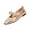 Gold #013, variant on Mary Jane for Women Ballet Flats with Bow Strap Slip On Dress Shoes Squared Toe Flat Walking Comfortable Dressy Leather Lightweight Casual for Work Office Business 36