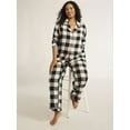 thumbnail image 4 of Joyspun Women's Flannel Long Sleeve Top and Pants Pajama Set, 2-Piece, Sizes XS-3X, 4 of 5