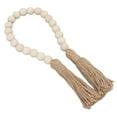 thumbnail image 5 of Guirnalda de cuentas de madera Natural hecha a mano, decoración de cuentas para colgar en la pared con borlas para regalos, adornos, 5 of 5