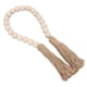 thumbnail image 5 of Guirnalda de cuentas de madera natural, hecha a mano, decoración de cuentas para colgar en la pared con borlas para adornos de regalo, 5 of 10