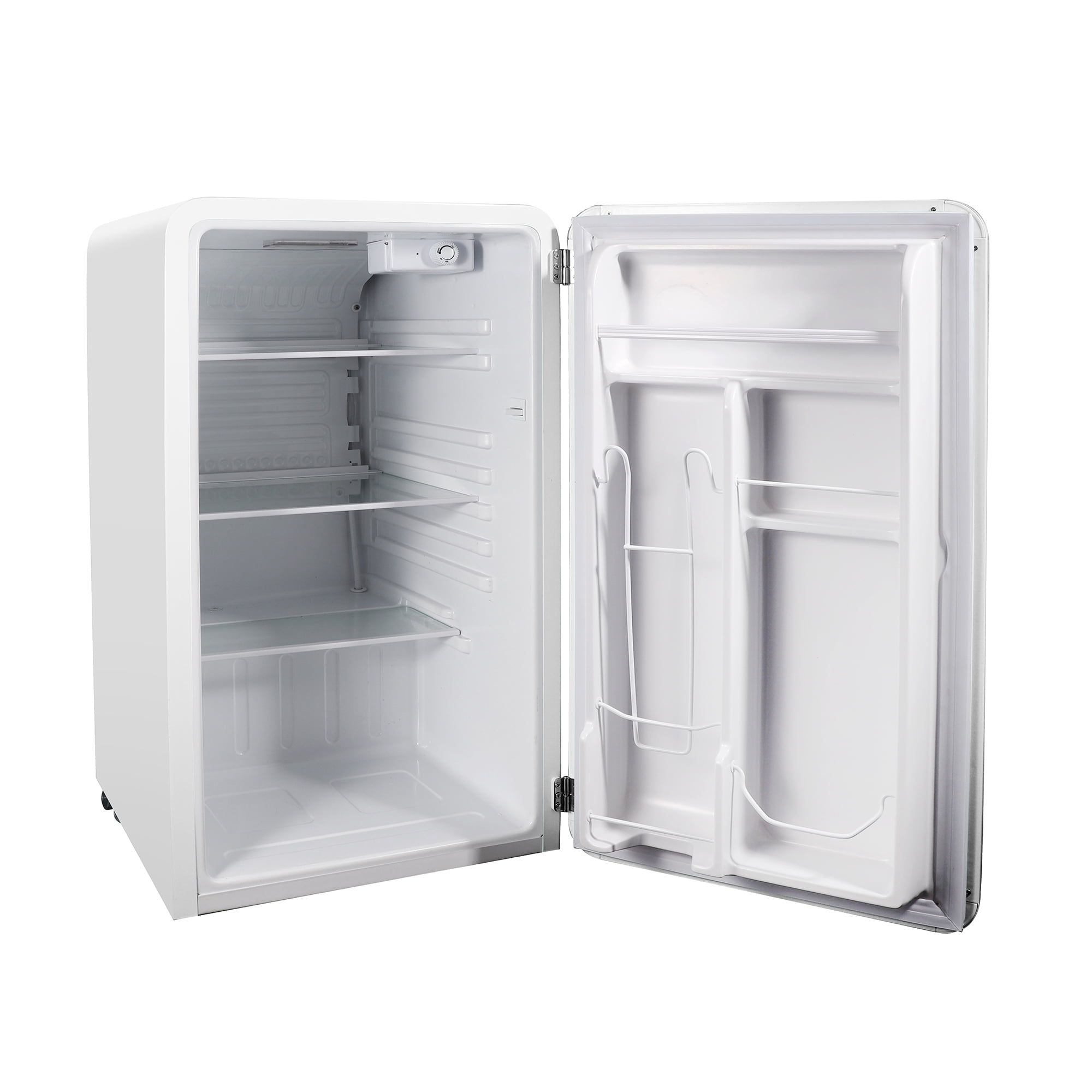 Magic Chef MCR32CHW Manual Defrost Retro Mini Fridge, White, 3.2 cu. ft., 120 V