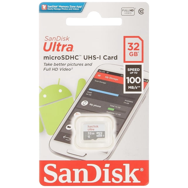 Tarjeta de memoria SanDisk Ultra microSDHC 32GB 100MB/s Clase 10
