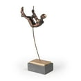 thumbnail image 4 of Gild Design House Flying Vaulter I Polystone Resin Sculpture in Antique Bronze, 4 of 5