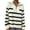 White, variant on Arlun Womens Quarter Zip Striped Sweaters Casual V Neck Long Sleeve Knit Collared Pullovers Loose Fit Comfy 2025 Winter Fall Fashion Sweater Tops White One Size