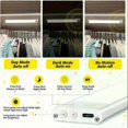 thumbnail image 3 of 2 Motion Sensors Under Cabinet Lights, 3 Color Temperature Wireless USB Rechargeable Night Light, Indoor Closet Light, 3 of 4