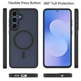 thumbnail image 3 of Galaxy S25 FE 5G Case,Magnetic Phone Case with MagSafe for Samsung Galaxy S25 FE 6.7",Takfox [Frosted] Shockproof Case Matte Hard Plastic & Silicone Rubber Full Body Bumper Protection Cover,Black, 3 of 11