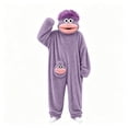 thumbnail image 4 of LANBONE Soft Plush Loungewear with Shoes, Silly Big Mouth Monster Onesie with Comb, Funny Big Mouth Monster Onesie, 4 of 6
